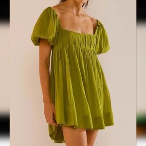 BABYDOLL DRESS - MATCHA